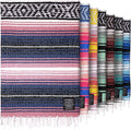 Hydration Nation Authentic Large Handwoven Mexican Blanket - Soft Yoga- Durable Serape- Lightweight Falsa Beach Camping Picnic Outdoor Blanket 70x50 - Rose Pastel