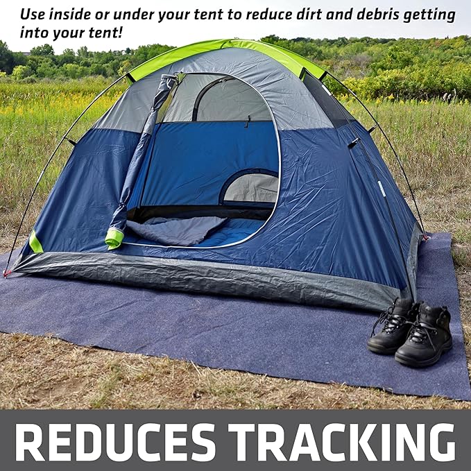 Drymate Tent Carpet Mat Protective Waterproof Liner Keeps You Warm &amp Dry Camping Floor Rug Accessory (7'4 x 8'4) Durable Lightweight Soft &amp Comfortable Trimmable Material (USA Made) (C