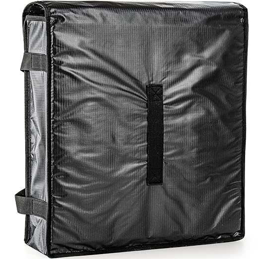 DEAYOU Pizza Bag Insulated Pizza and Food Delivery Bag Professional Thermal Pizza Warmer Bag Hot Pizza Carriers for Transport Catering Moisture Free Heavy Duty 20 x 20 x 5 Black