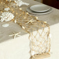 Seashell Garland 6.0FT (Length) × 0.5FT (Height) Rectangular Net Lights Beach Decor USB Battery Operated Ocean Light with Real Starfish Sand Dollars - Magic Conch Shell Beach Decorations for Home