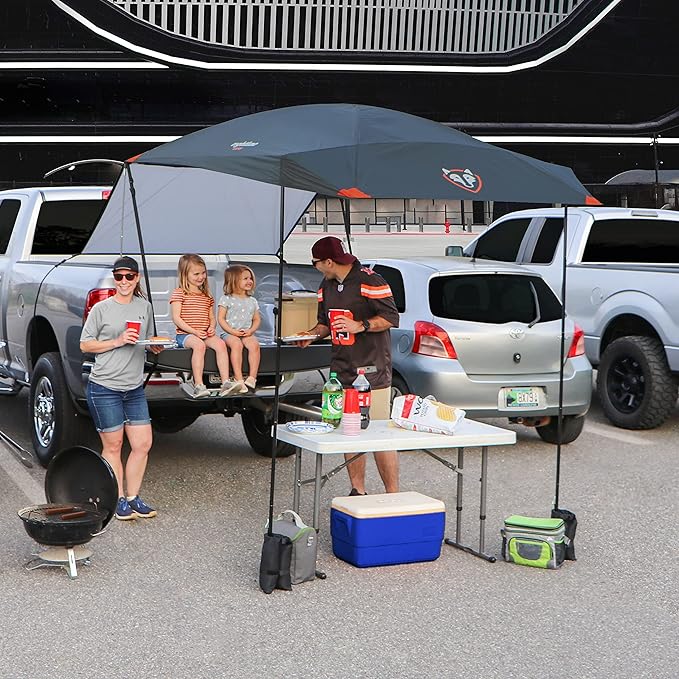 Rightline Gear Universal-Fit Truck Tailgate Portable Canopy Tent 9.5 by 6 by 8.5 FeetBlue