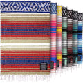 Hydration Nation Authentic Large Handwoven Mexican Striped Throw Blanket - Soft Durable Eco-Friendly - 70x50 – Sunrise