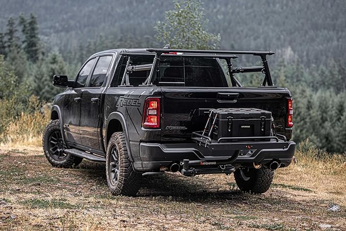 HitchFire Ledge XL Hitch Mounted Dual Swing Cargo Platform Hitch Mounted Camping Table Steel Constructed Outdoor Table Hitch Cargo Carrier Truck Accessories