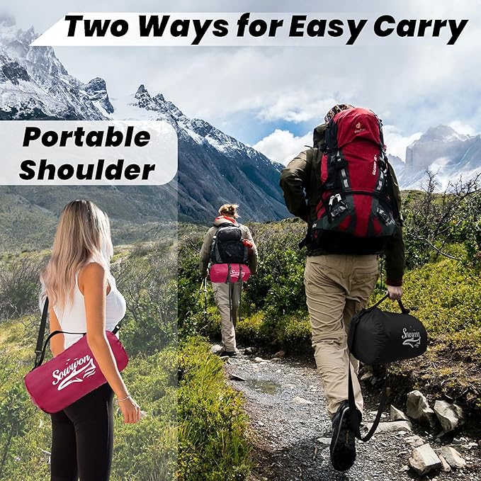Waterproof Outdoor Blanket 82”X 55” Packable Stadium Blankets for Camping with Sherpa Fleece Lining Large Windproof Emergency Throw Mat for Garss Picnic Hiking Road Trip Machine Washable Wine