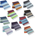 La Montana Authentic Mexican Blanket (10-Pack) - 74in x 50in Woven in Mexico - Falsa Throw for Yoga Studio Picnic/Camping/Beach Saddle Blanket Bed/Home Decor (Assorted Random)