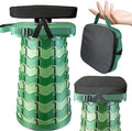 Portable Foldable Stool Set - Sturdy Square Collapsible Stool + Thick Seat Cushion - 550lbs Load Capacity for Camping Travel Picnic Gardening (Camouflage/Black)