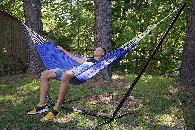 Stansport Malibu Packable Nylon Hammock Royal Blue 85 x 59-Inch