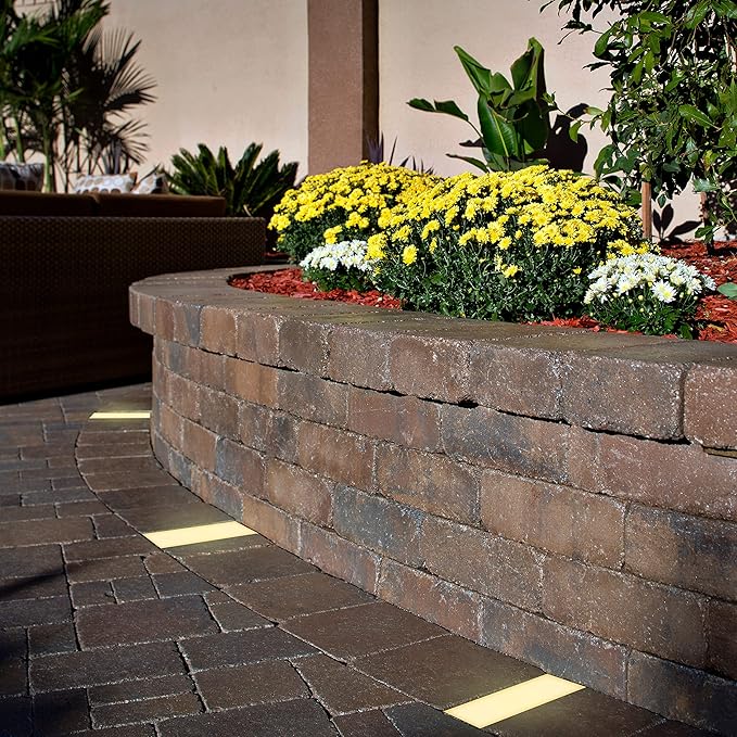 LUMENGY Paver Light 3×6 Inch (2.95 X 5.9) 2700K Warm White Glare-Free Illumination for Driveways Pathways Pool Deck &amp Patios 12V AC/DC Waterproof &amp Drive-Over Rated V2