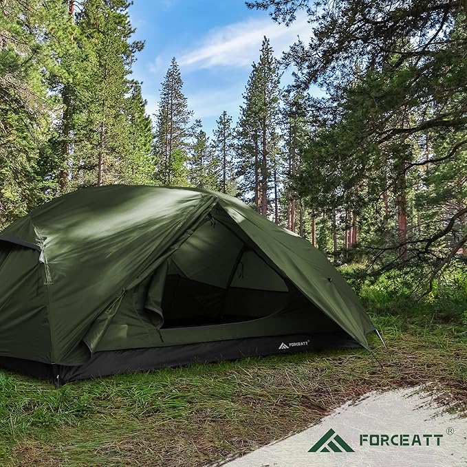 Forceatt Tent for 2 and 3 Person is Waterproof and Windproof Camping Tent for 3 to 4 SeasonsLightweight Aluminum Pole Backpacking Tent Can be Set Up QuicklyGreat for Hiking