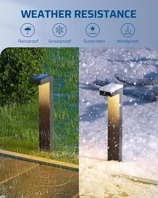 DEWENWILS 12V Landscape Lighting kit 1x120W Transformer with Dusk to Dawn Photocell Sensor+8x3.2W Aluminum Low Voltage Pathway Lights 100FT Wire+8 Pack Connector for Patio Yard Garden