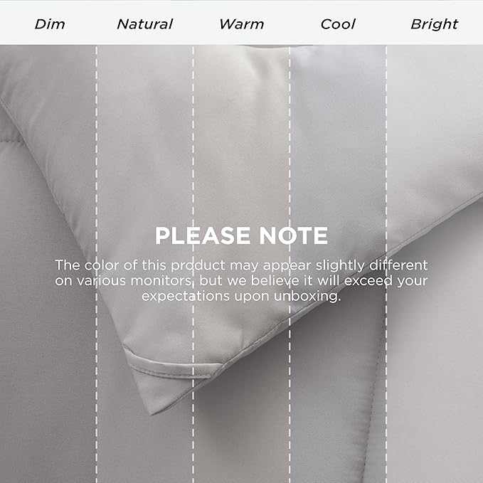 Bedsure Comforter Duvet Insert - Quilted Comforters Queen Plus Size All Season Duvet GentleSoft Down Alternative Bedding with 8 Tabs Gifts for Women/MenLight GreyQueen Plus 90 x 90 Inches