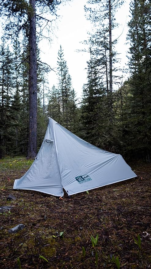 VIAM Outdoors | Floorless Shelters with Stove Jack | Lightweight Ultralight Backpacking Hiking Camping Hunting Fishing Shelter | with Guy Lines &amp Stakes