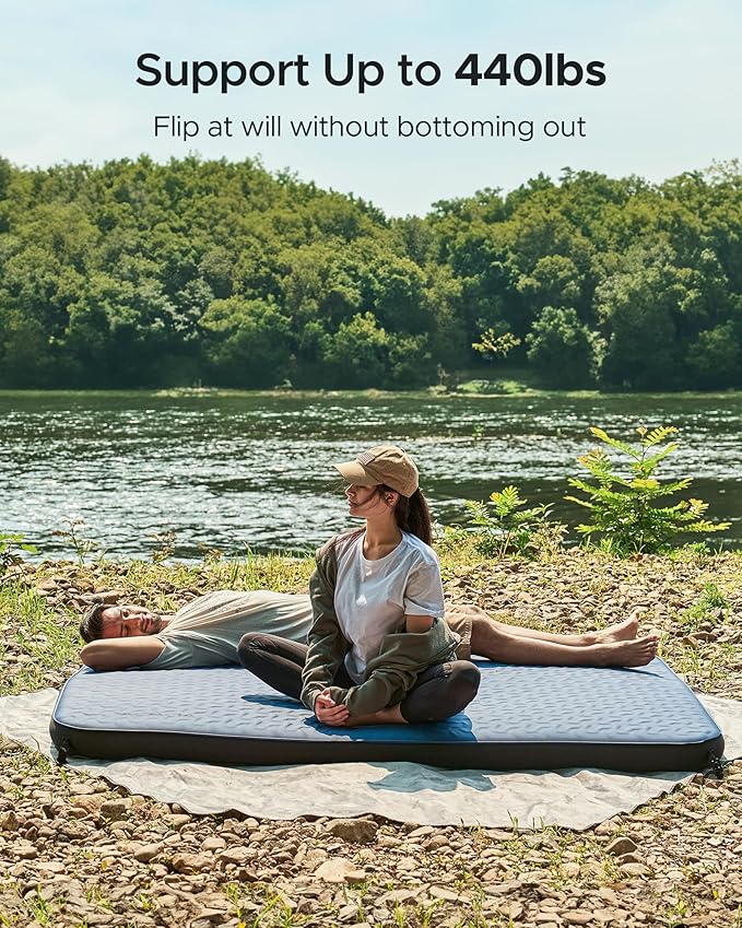 Acacia 4 Thick Self Inflating Sleeping Pad with Foam Innovative Y-Shaped Telescopic Structure Ultraportable Camping Air Mattress with Pump Sack Easy Roll Up Sleep Bed for Travel Tent Car
