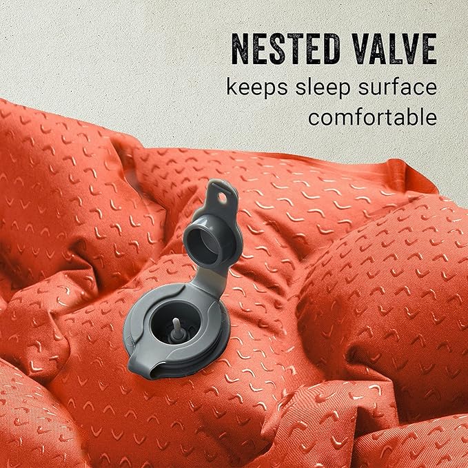 Coleman Kompact Inflatable Camp Sleeping Pad with Built-in Air Valve and Included Carry Bag No Pump Needed Textured Grip Bottom Keeps Pad in Place Premium/Basic
