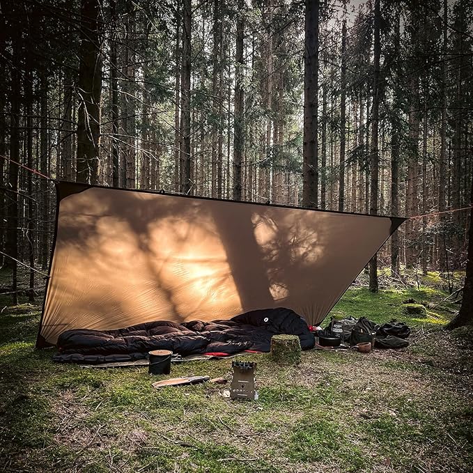 Onewind Tent Footprint 4000mm Waterproof Rate PU Coating 98 *55 Ultralight Camping Tarp Tent Floor Ground Sheet with Carry Bag for Backpacking Hiking Camping Picnic Ground