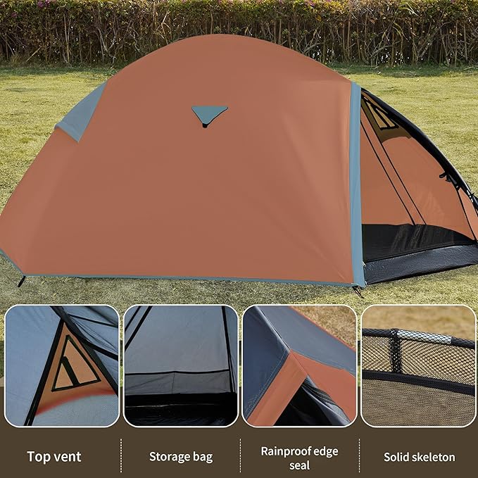 Backpacking Tents for Camping - Easy Set Up Tent Waterproof Light Weight Tent for One or Two Person Hiking Travling