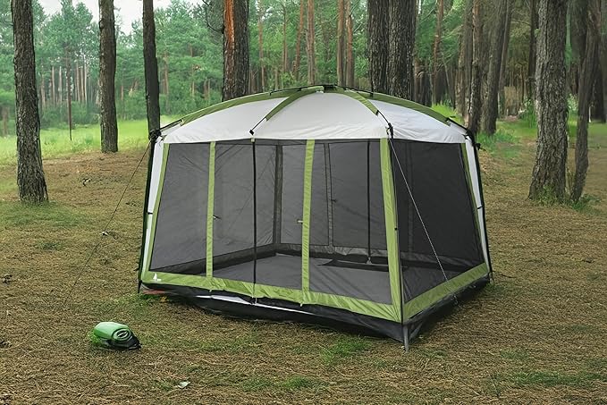 Screen House Tent 11 x 9 x 80 inches 3 Season Outdoor Shelter Mesh Windows for Camping Picnic or Beach