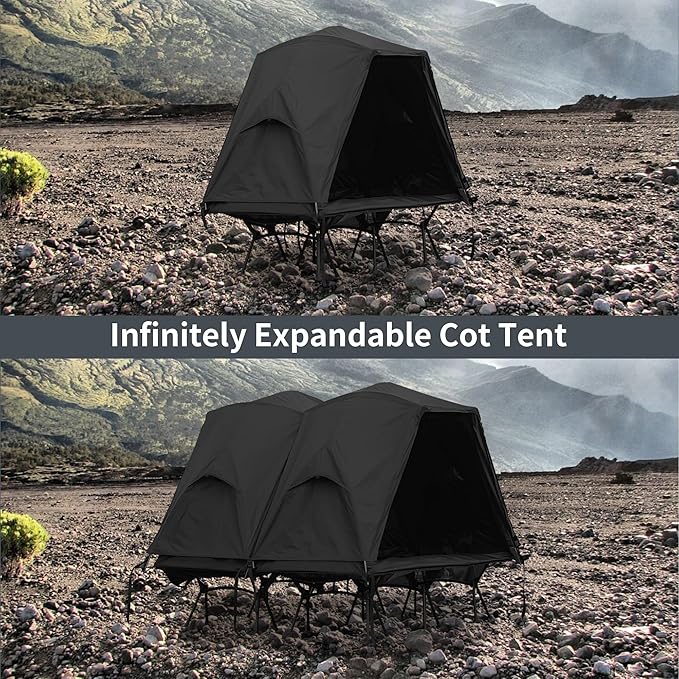 TENPLAY 1-Person Cot Tent FlysheetMust be Used with Matching Inner Tent LightweightWaterproof Sun ProtectionNylon Easy SetupExpandable Rainfly for Camping Hiking Backpacking Picnics