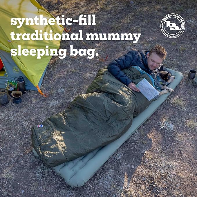 Big Agnes Anthracite - Backpacking Sleeping Bag 3 Season Lightweight Compact