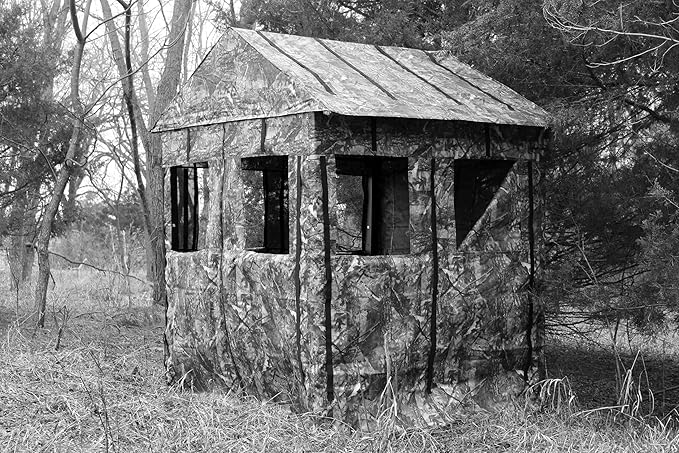 Hunting Blind for Deer Hunting – Heavy-Duty Steel Frame 8 Shoot-Through Windows Durable 300D Oxford Fabric Full Visibility Ground Blind for Bow and Gun Hunters