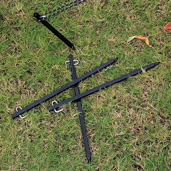 Camping Gear Camping Tent Stakes Aluminium Tent Stakes Peg Garden Ground Anchors with Hook Windproof Camp Tent Spikes Canopy Nails
