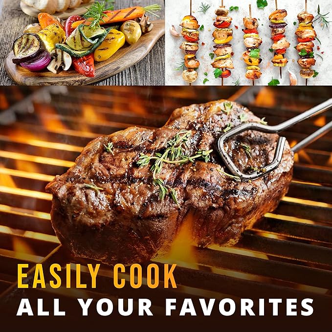 Portable ORB Campfire Grill 18 Dia HD Stainless Steel Rack with 2 Piece Stake Free Carrying bag 9 lbs.