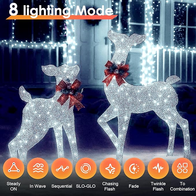 Christmas Lights 600 LED 196FT IP67 Waterproof Christmas Tree Lights with 8 Modes Outdoor String Lights with Timers &amp Memory Function Xmas Light for Holiday Decor (Cool White)