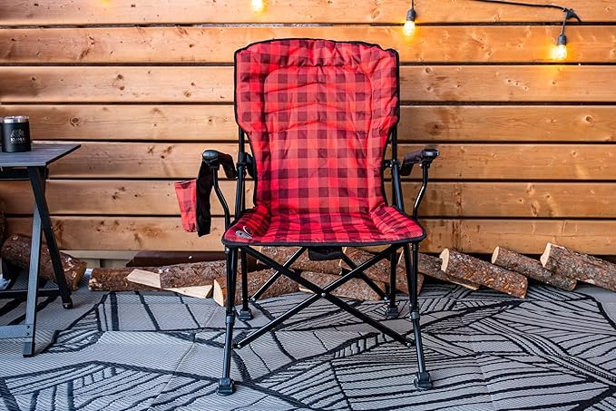 Kuma Outdoor Gear Switchback Heated Chair with Carry Bag Ultimate Portable Luxury Heated Outdoor Chair for Camping Glamping Sports &amp Outdoor Adventures (Heather Grey)