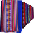 Lucio Fabrics Unique Native Peruvian Throw - Vibrant Colors Lightweight Durable - HomeYoga BeachCampingPicnicOutdoor Activities Thin Blanket 70'' x 47'' (Blue Mountain Loom)