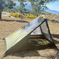 Airy Solo Mesh Tent with 2 Openings Inner Tent for Tarp Waterproof Bathtub Floor for Backpacking Hiking Patio Outdoor Camping