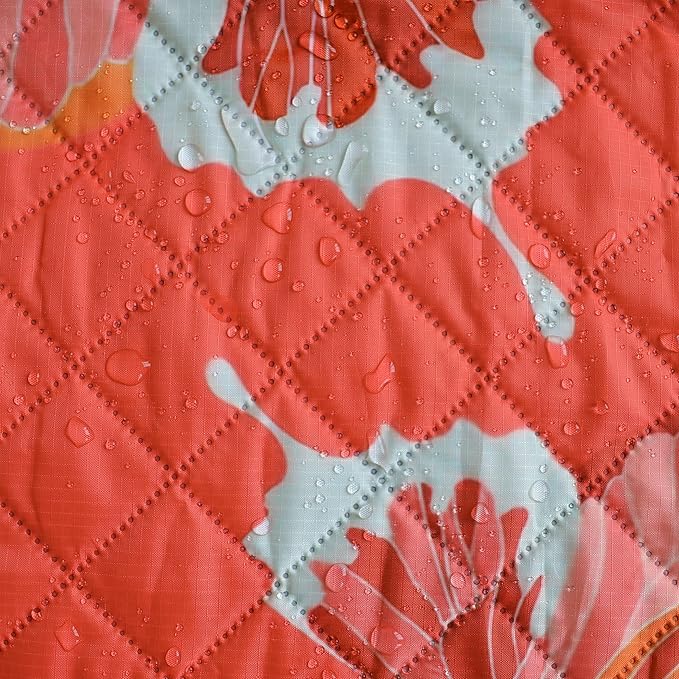 Mellowdy Companion Outdoor Printing Blanket - Waterproof Wind-Resistant Warm Utility Blanket for Camping Picnic Stadium Beach Gameday Travel Foldable with Carrying Bag（Red Butterfly55x80）