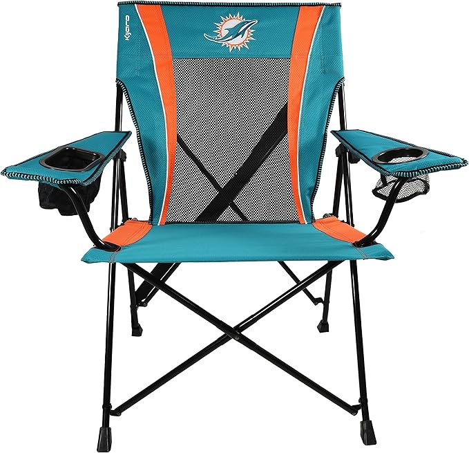 Kijaro Sports Fan Folding Chair 26 L x 35.5 W x 37 H Miami Dolphins