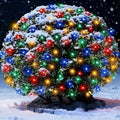6Ftx4Ft LED Christmas Net Lights Green WireConnectable UL Certified Waterptoof Net Lights for Bushes Trees Shurb Garden Outdoor Christmas Decorations (Multi)