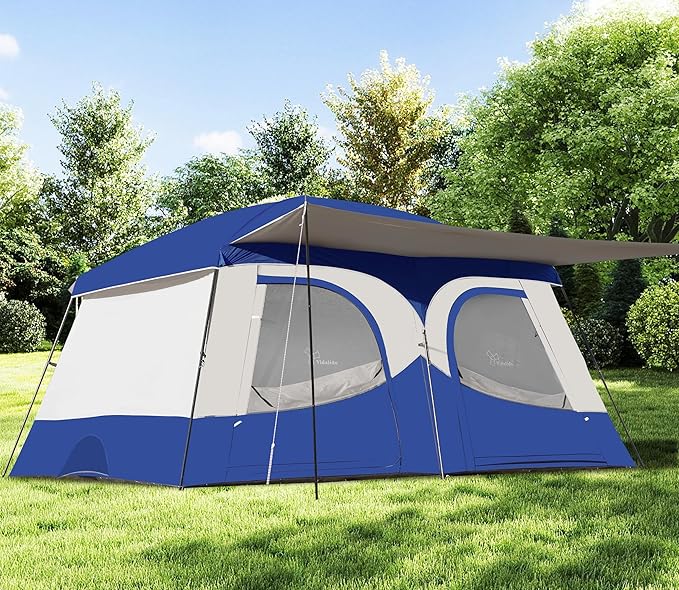 Vidalido Tents8-10 Person Camping Tent with Extended Vestibule2 Room Weather Resistant Family TentsEasy Install Waterproof Outdoor Tent for Camping Hiking