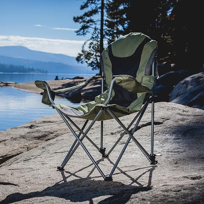 Picnic TIME Reclining Camp Chair Beach Chair for Adults Sports Chair with Carry Bag