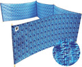 erda Tide Dye Pro Beach Recycled Polyester Rip-Stop 20 ft Lightweight Windscreen Privacy Screen Wind Blocker Free Matching Shoulder Bag (New Mahogany Wood Poles)