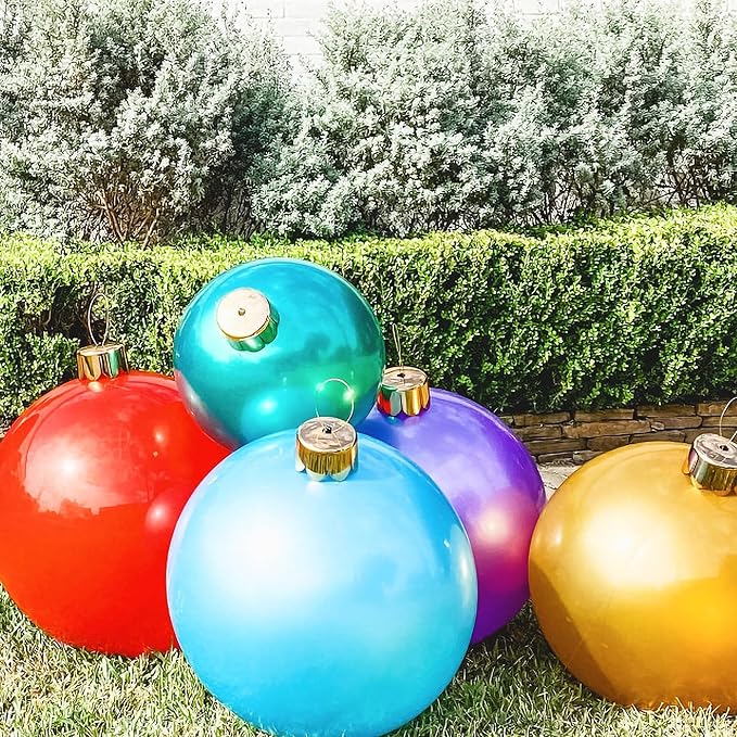 Holiball Inflatable Holiday Ornament – Ultimate Indoor/Outdoor Decoration – Reusable and Storage Friendly – for Weddings Parties Events Team Colors – 18 – Light Blue