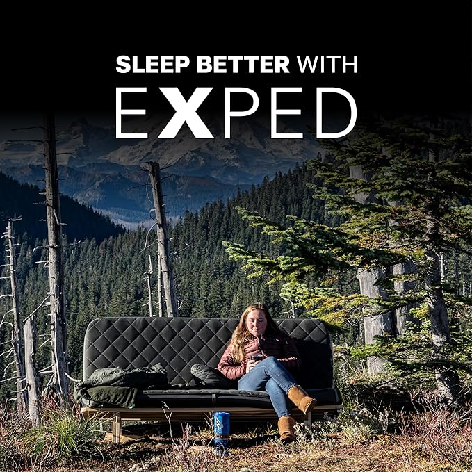 Exped LuxeMat Single MW - Self Inflating Luxury Sleeping Mat 4” Foam Pad Pump Included