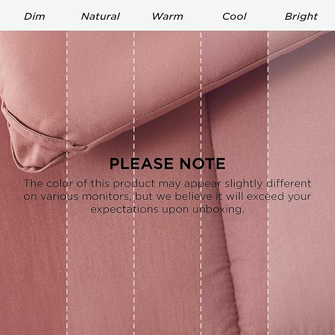 Bedsure Comforter Duvet Insert - Quilted Comforters King Size All Season Duvet GentleSoft Down Alternative Bedding with 8 Tabs Gifts for Women/Men Dusty Pink King 90 x 102 Inches