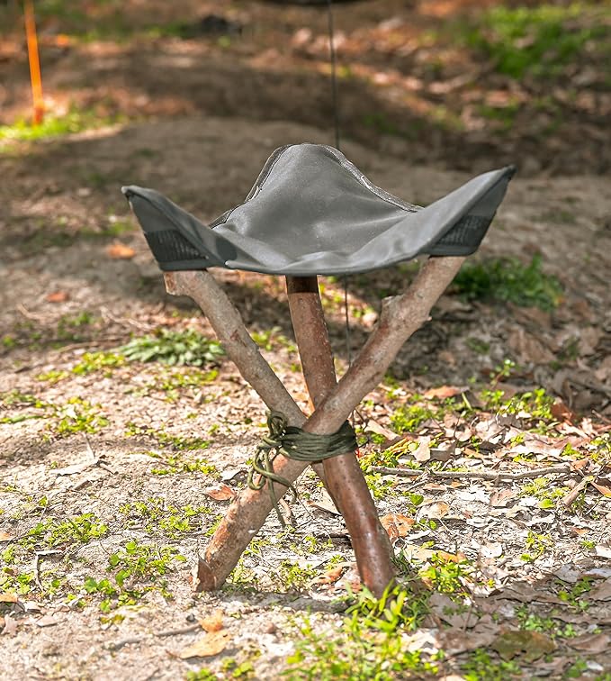 onewind 3 PCS Portable Camping Chair Cover DIY Tripod Stool Pad for Outdoor Camping Walking Hunting Supports 225 lbs Sticks Not Included