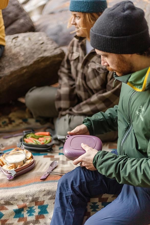 UCO Recycled ECO 5-Piece Camping Mess Kit with Bowl Plate Switch Spork Utensil Set