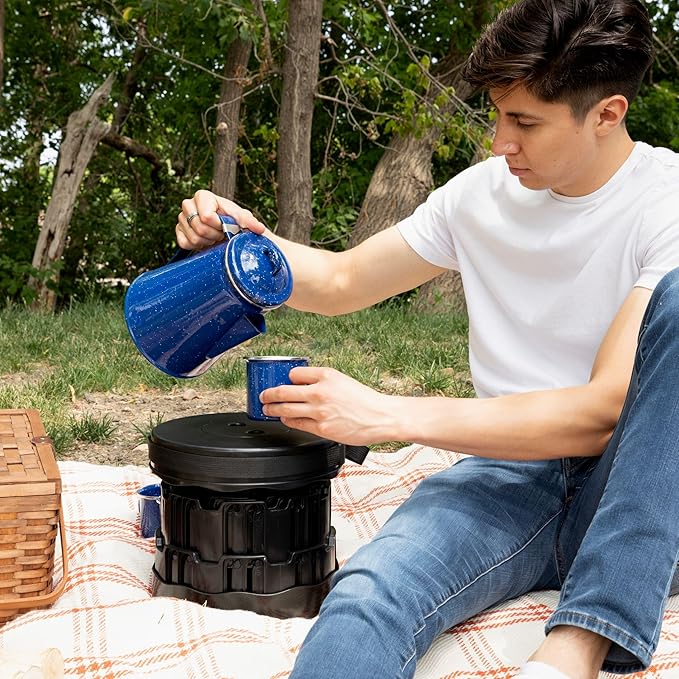 Upgraded Collapsible Stool – Easy to Carry retractable Stool - Lightweight telescoping stool for Camping &amp BBQ –Sturdy Portable Stool - Slip Resistant Telescopic Stool with Max Load Capacity 1000l