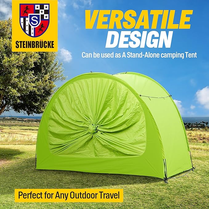 Universal SUV Camping Tent with Spacious Awning 4000mm Waterproof Car Tent Up to 4-Person Sleeping Capacity Camping Accessories Easy Setup for Backpacking Traveling Hiking Outdoors