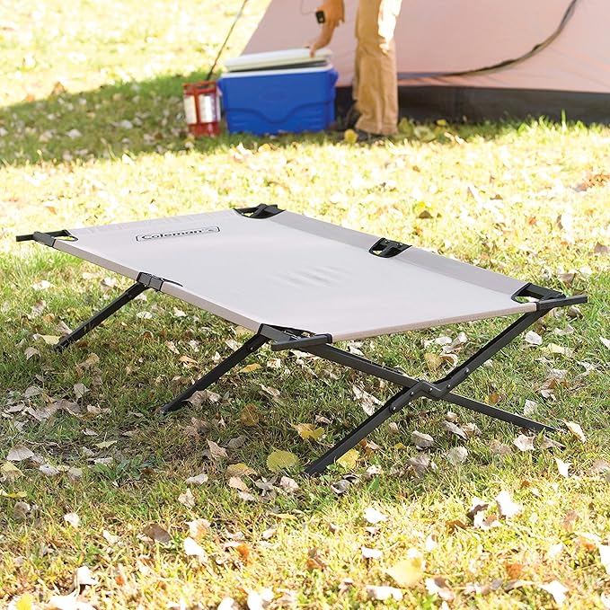 Coleman Trailhead II Large Folding Cot with Easy Setup &amp Takedown Supports Adults up to 6ft 2in or 300lbs Great for Camping Lounging Elevated Sleeping Guests &amp More