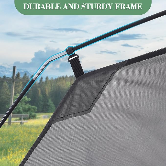 Camping Tent 4 Person Dome Tents Easy Set Up Waterproof Tent with Carry Bag Mesh Door Portable Family Tent with Rainfly for for Traveling and Family Hiking Blue