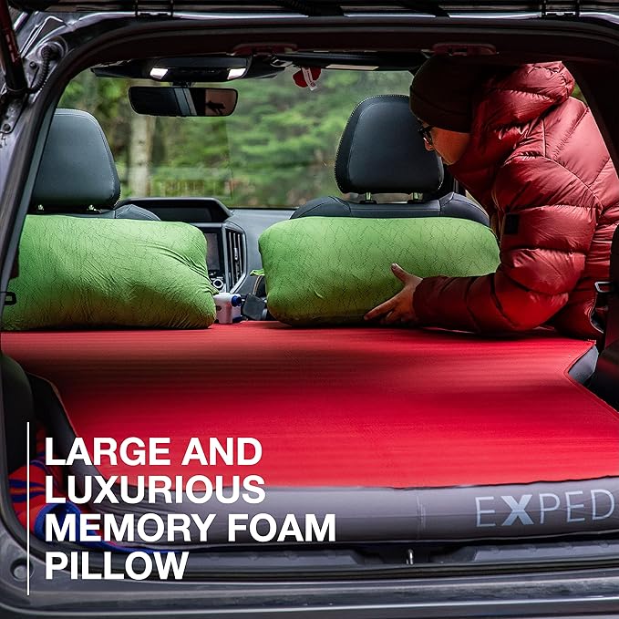 Exped Trailhead Pillow - Large Plush Memory Foam Travel &amp Camping Pillow Cypress