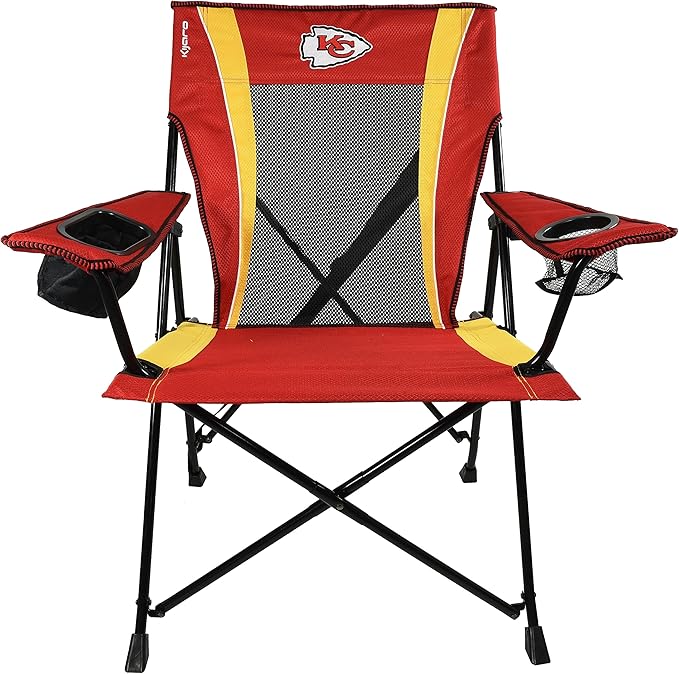 Kijaro Dual Lock Pro Sports Fan Folding Chair 26 L x 35.5 W x 37 H Kansas City Chiefs