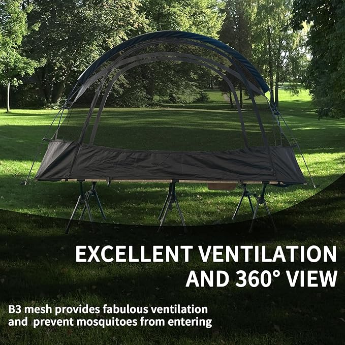 TENPLAY Cot TentCamping TentBackpacking Tent3 Way TentSolo Tent1 PersonQuick Setup70D Nylonpu5000mmUV Cut7001 AluminiumUltralightCompactOuterdoorHikingTravelMountaineering