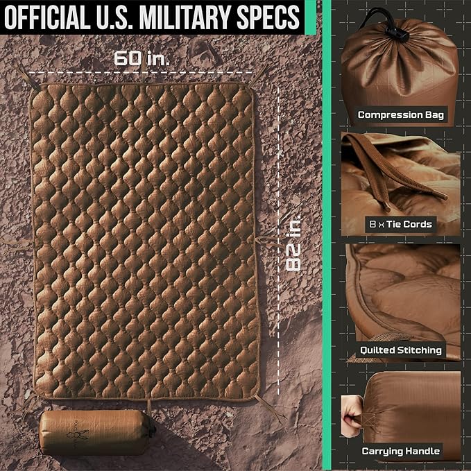 Woobie Blanket Poncho Liner Army &amp Military Blanket | Insulated Thermal Camping Blanket | USGI Waterproof Army Gear &amp Military Gear