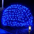 BlcTec Outdoor Christmas Lights 360 LED 9.8ft x 6.6ft Christmas Net Lights with 8 Modes UL Certified Timer Connectable Waterproof for Trees Bushes Shrubs Yard Outdoor Xmas Decorations Blue